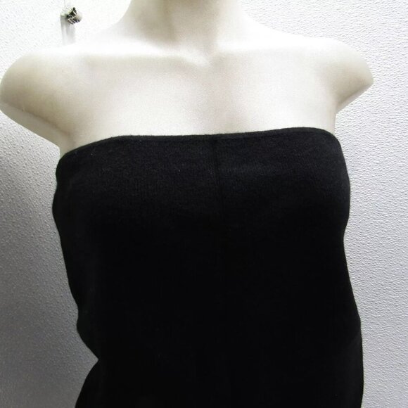 NEW NADAAM Womens Cashmere Signature Cashmere Ribbed Tube Top Size XXL Black - Picture 11 of 13